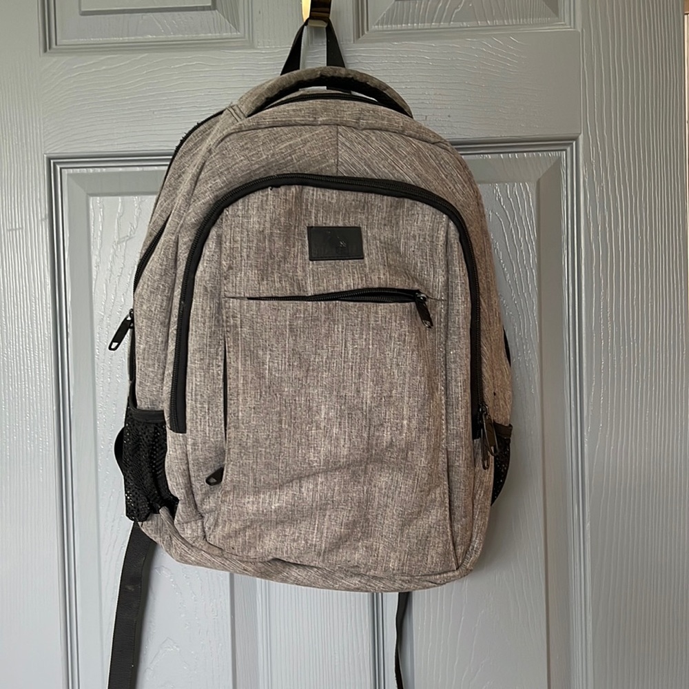 Matein heather grey backpack full size